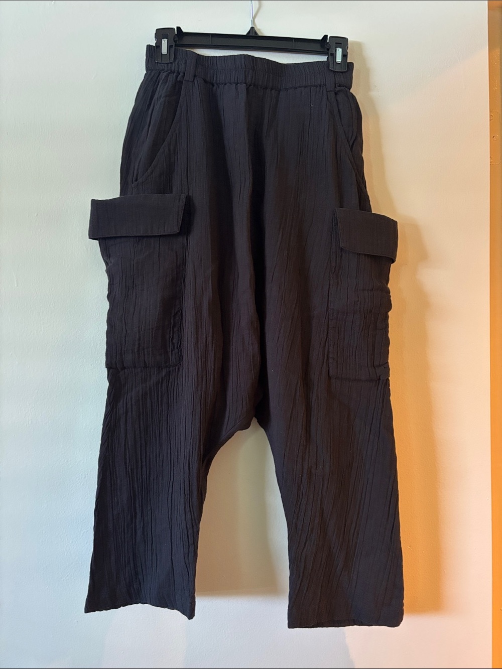NICHOLAS - Women’s Black Cargo Harem Pants